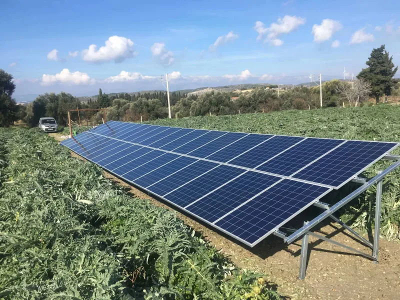Çeşme Ovacık bölgesinde güneş enerjili tarımsal sulama sistemi