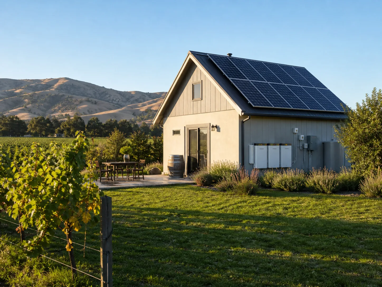Off-grid güneş enerjisi sistemi — bağ evi kurulumu