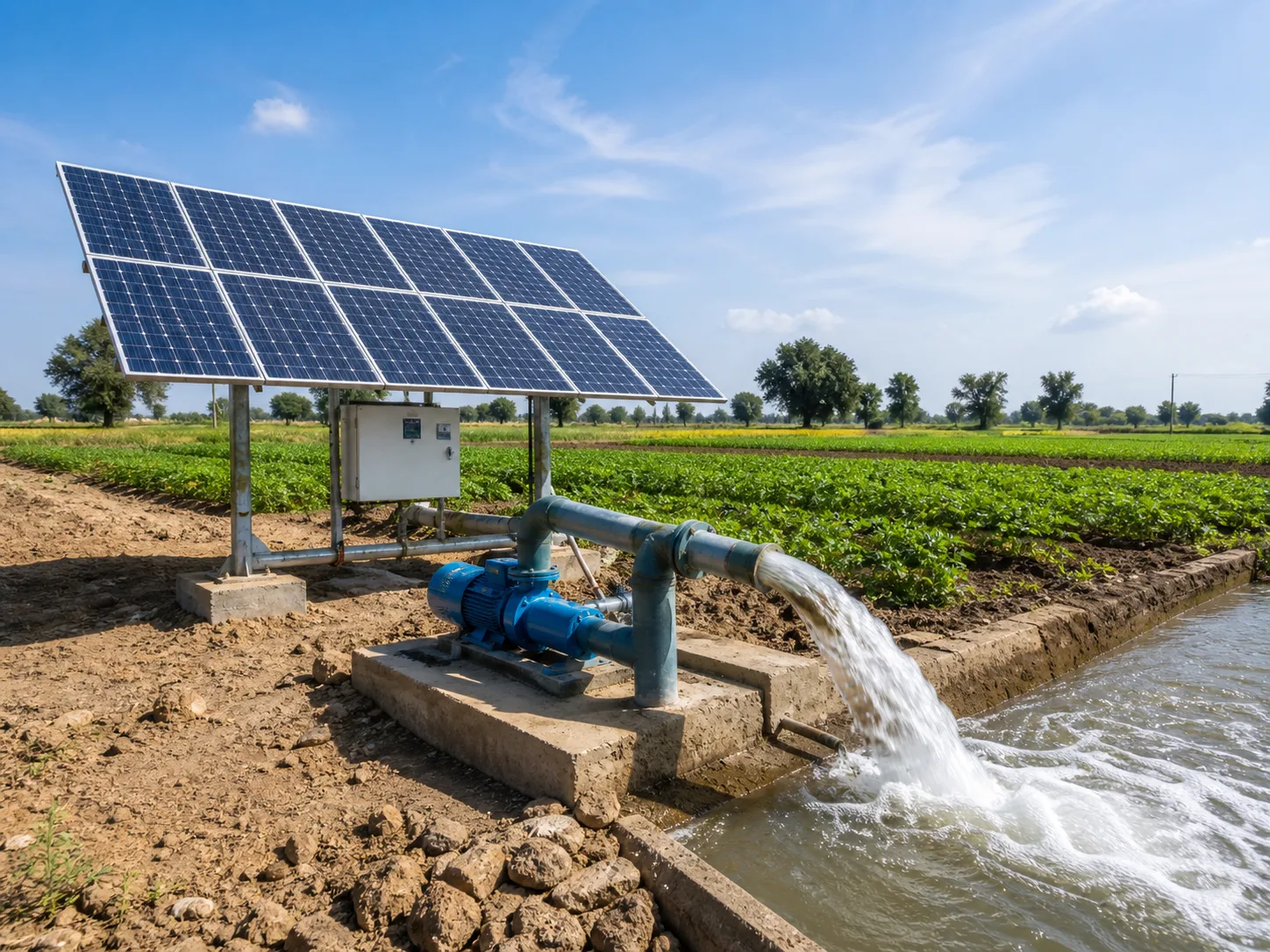 Güneş enerjili sulama pompası kurulumu
